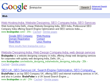 Google Search - only 2 results per domain